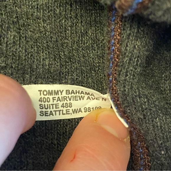 Tommy Bahama Flipshot Partial Zip Pullover Reversible Brown Gray Sweater 3XL? - Picture 12 of 14